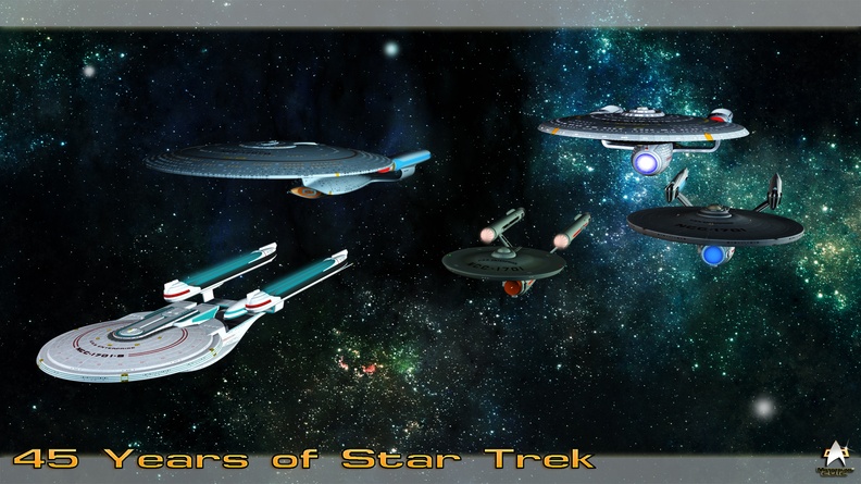 45 years of star trek by mototsume-d5e5vko